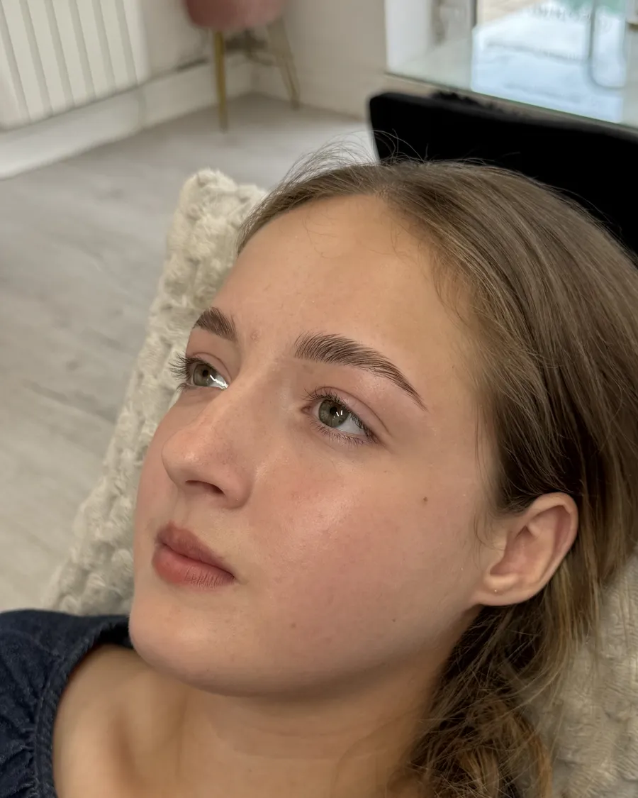 Fuller, brushed-up brows after lamination